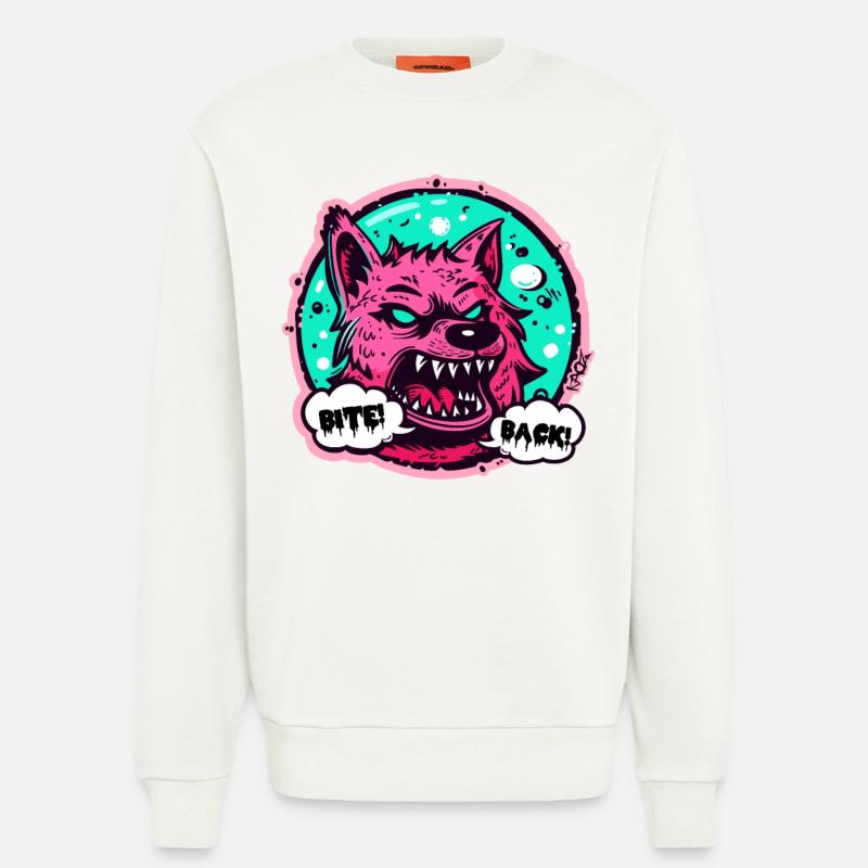 Werewolf Wolf: Bite back! - Sweatshirt - made by SPREAD  - OFF WHITE