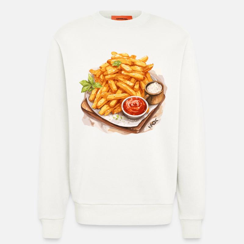 Leckere Pommes - Sweatshirt - made by SPREAD - OFF WHITE