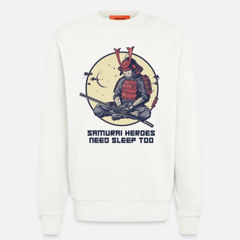 Samurai hero needs sleep - Sweatshirt - made by SPREAD - OFF WHITE
