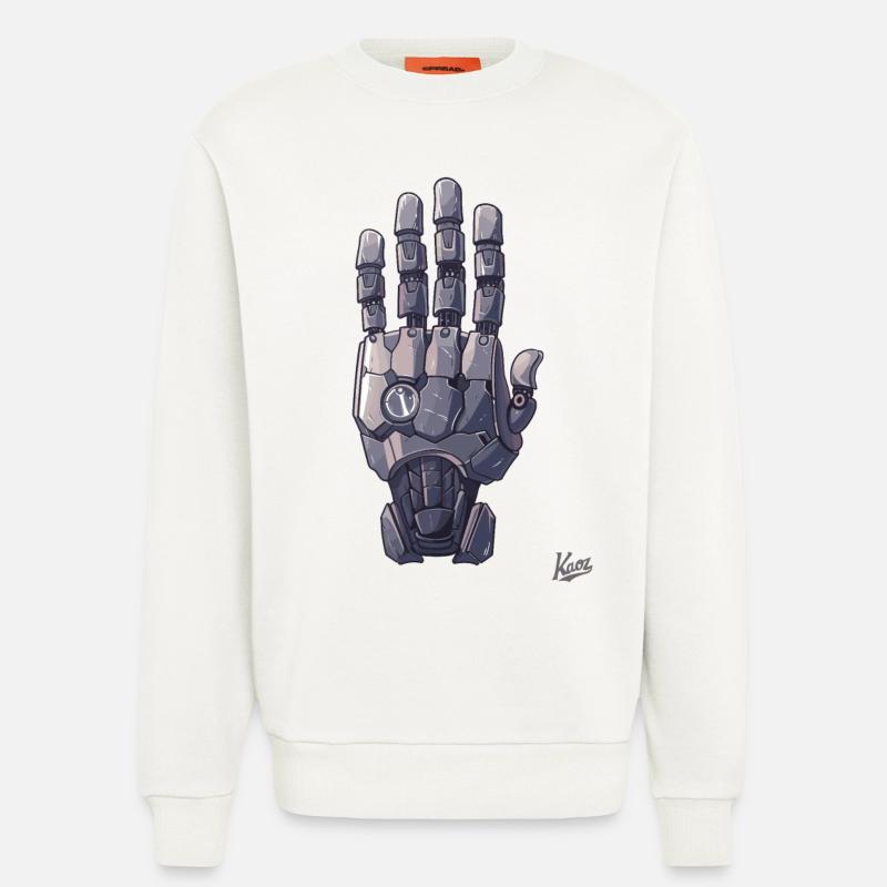 Roboter- oder Cyborg-Hand - Sweatshirt - made by SPREAD  - OFF WHITE