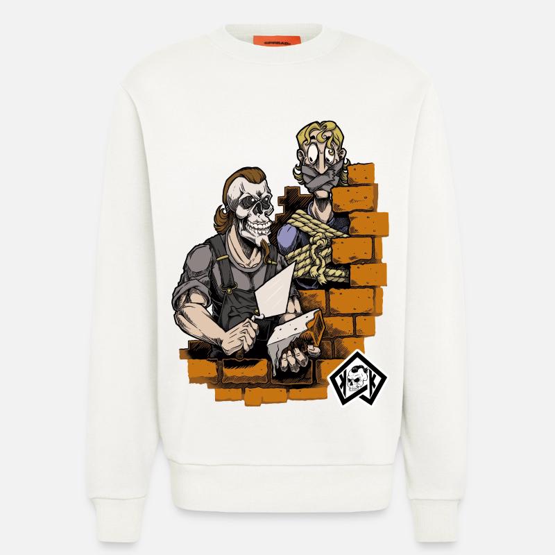 Bricklayer, master mason, craftsman, construction technician - Sweatshirt - made by SPREAD - OFF WHITE