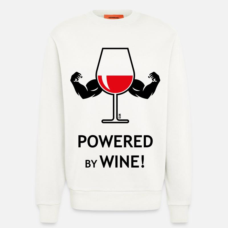 Propulsé par le vin ! - Sweat bio décontracté fabriqué en UE - OFF WHITE