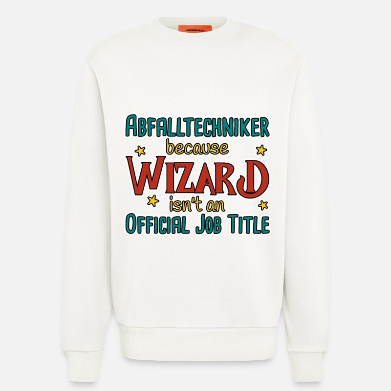 Abfalltechniker Wizard - Sweatshirt - made by SPREAD  - OFF WHITE