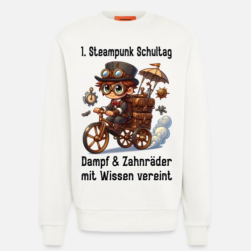 First Steampunk School Day - Sweatshirt - made by SPREAD - OFF WHITE