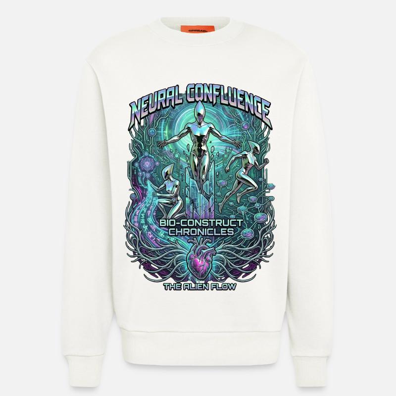 Neural Confluence Bio-Construct Chronicles - Sweatshirt - made by SPREAD  - OFF WHITE