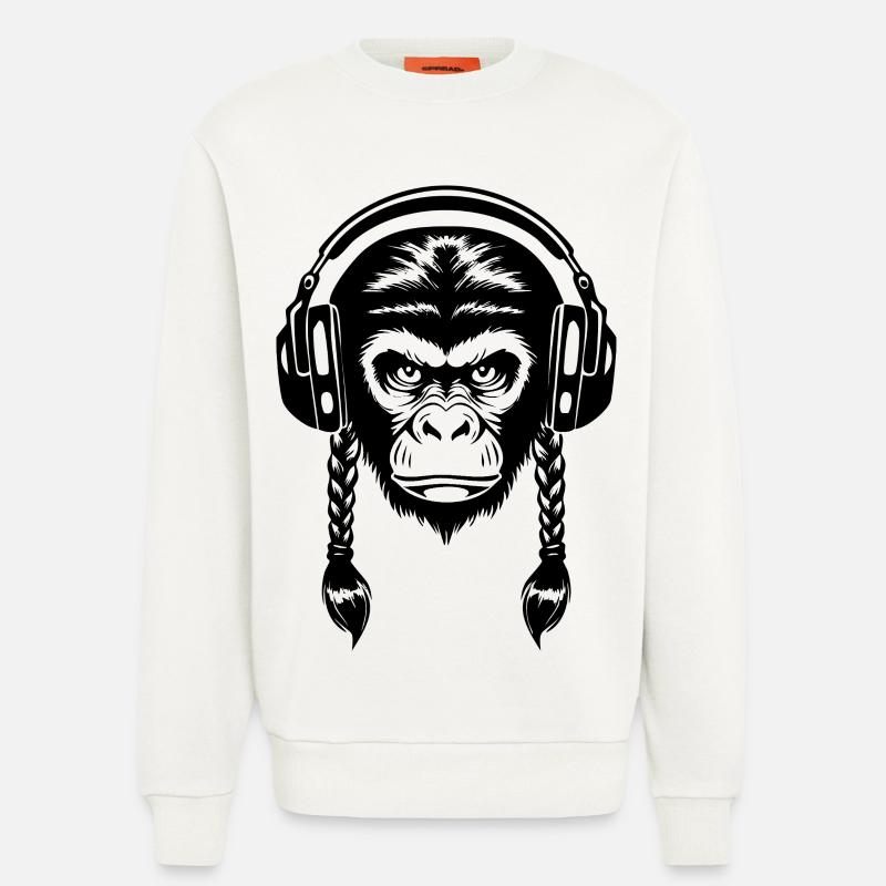 Electro Affenkopf Synth Wave Edition Shirt - Sweatshirt - made by SPREAD  - OFF WHITE