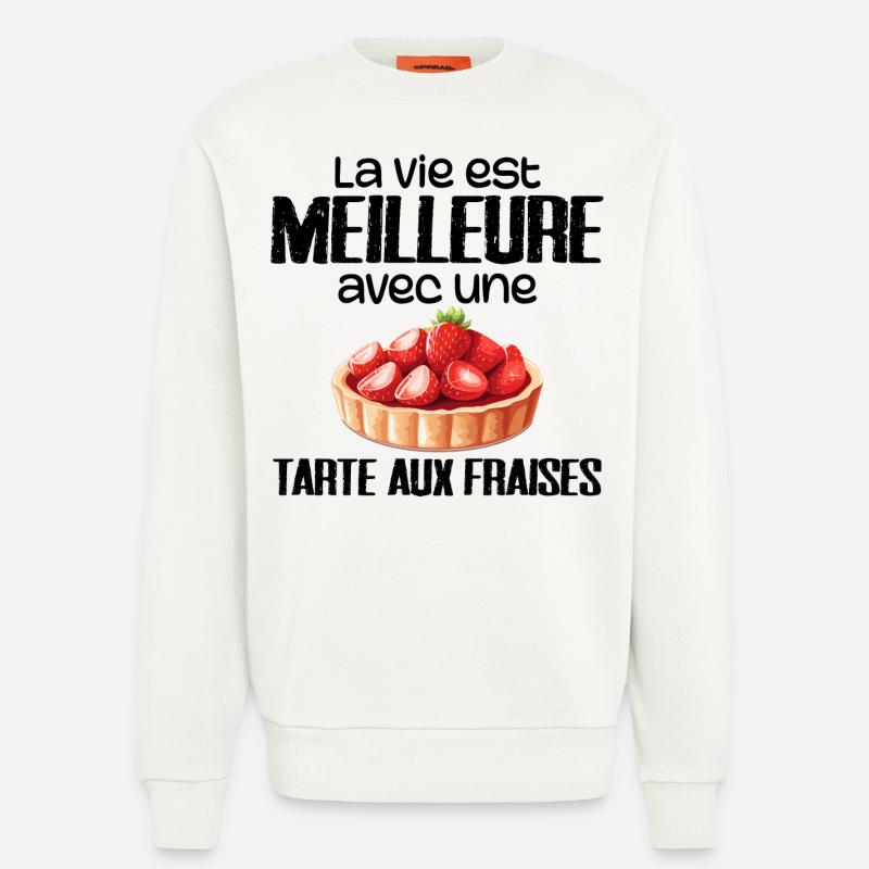Erdbeerkuchen - Sweatshirt - made by SPREAD  - OFF WHITE