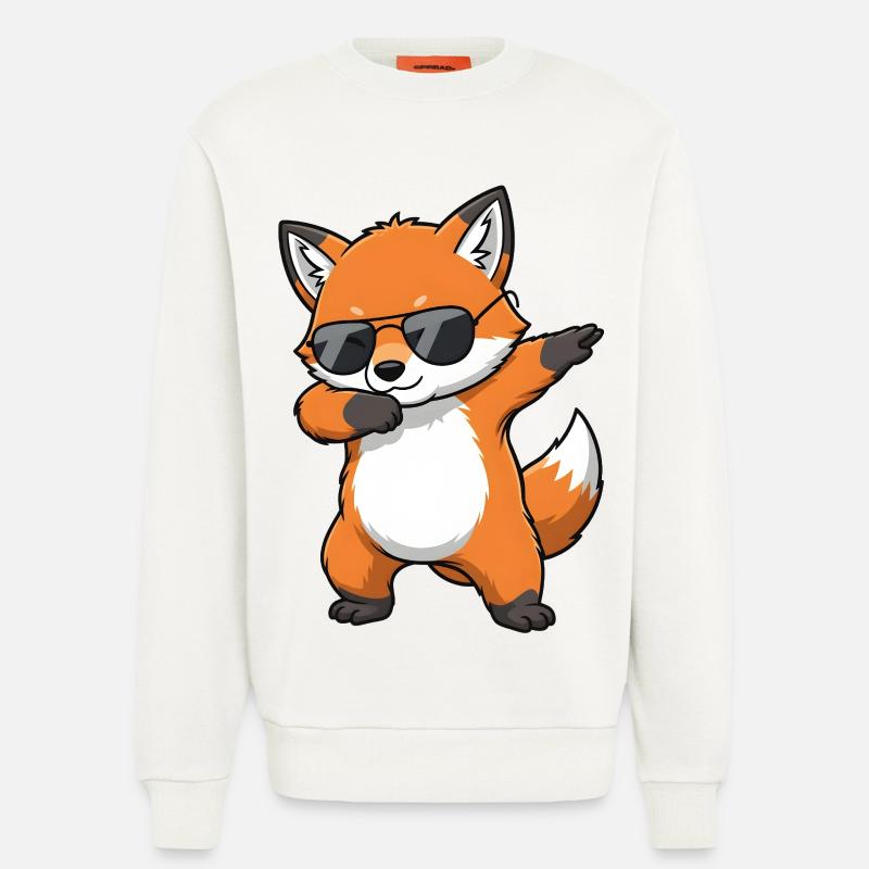 Dab Fox - Sweat bio décontracté fabriqué en UE - OFF WHITE