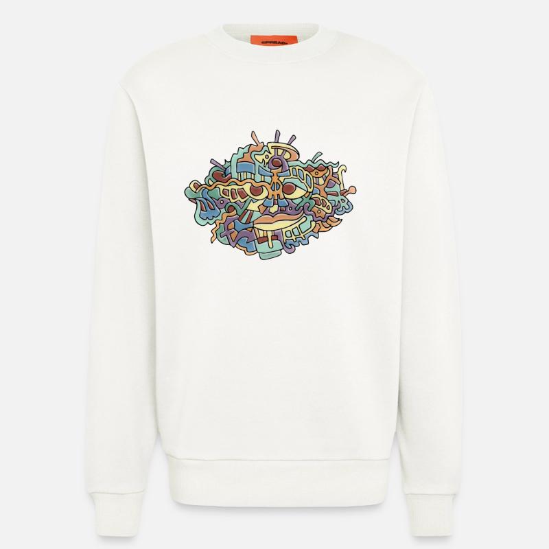 Dissolving Face - Sweatshirt - made by SPREAD  - OFF WHITE
