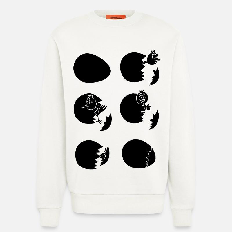 Die Welt entdecken oder nicht (schwarz) - Sweatshirt - made by SPREAD  - OFF WHITE