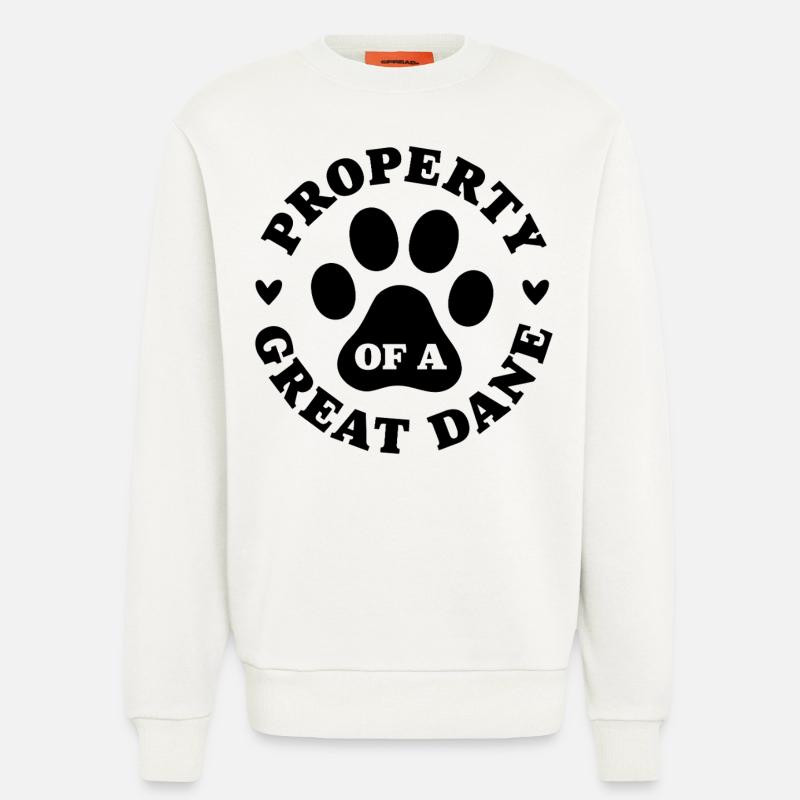 Eigentum einer Deutschen Dogge - Sweatshirt - made by SPREAD  - OFF WHITE