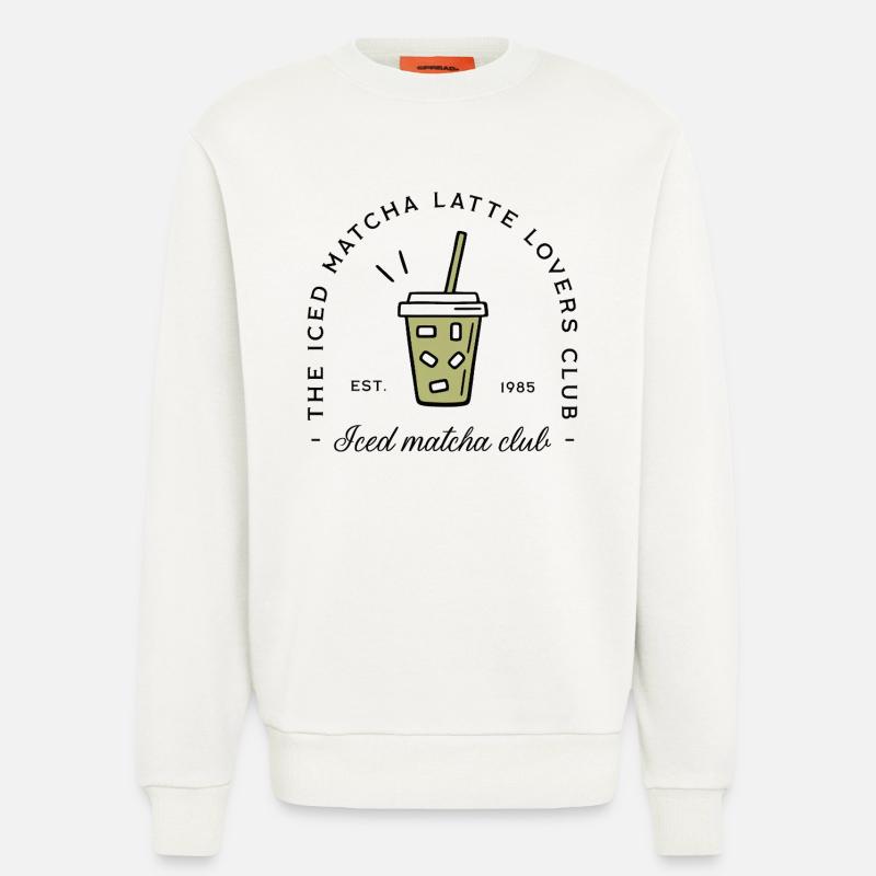 Iced matcha latte glacé - Sweat bio décontracté fabriqué en UE - OFF WHITE