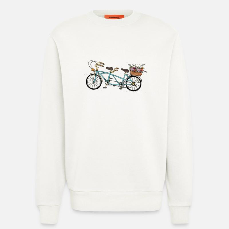 Blumen Tandem - Sweatshirt - made by SPREAD  - OFF WHITE