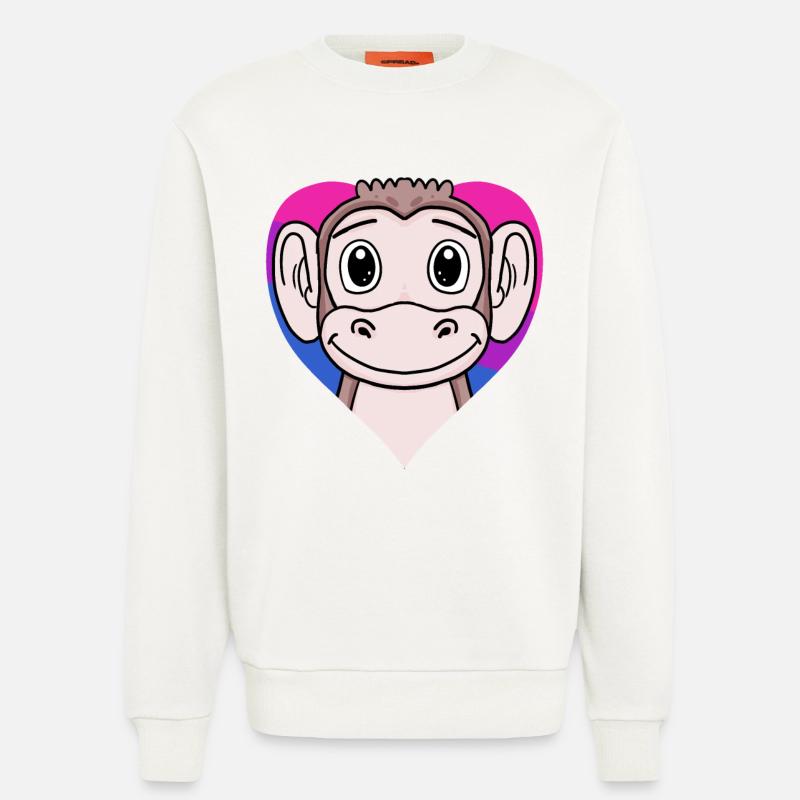 Bisexuell Affe Geschenk - Sweatshirt - made by SPREAD  - OFF WHITE