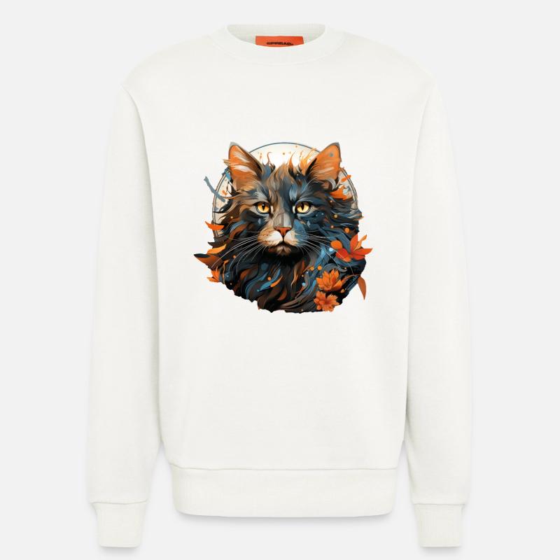 Katze - Sweatshirt - made by SPREAD  - OFF WHITE