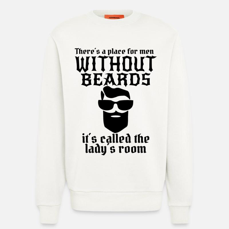 Mann mit Bart - Sweatshirt - made by SPREAD - OFF WHITE