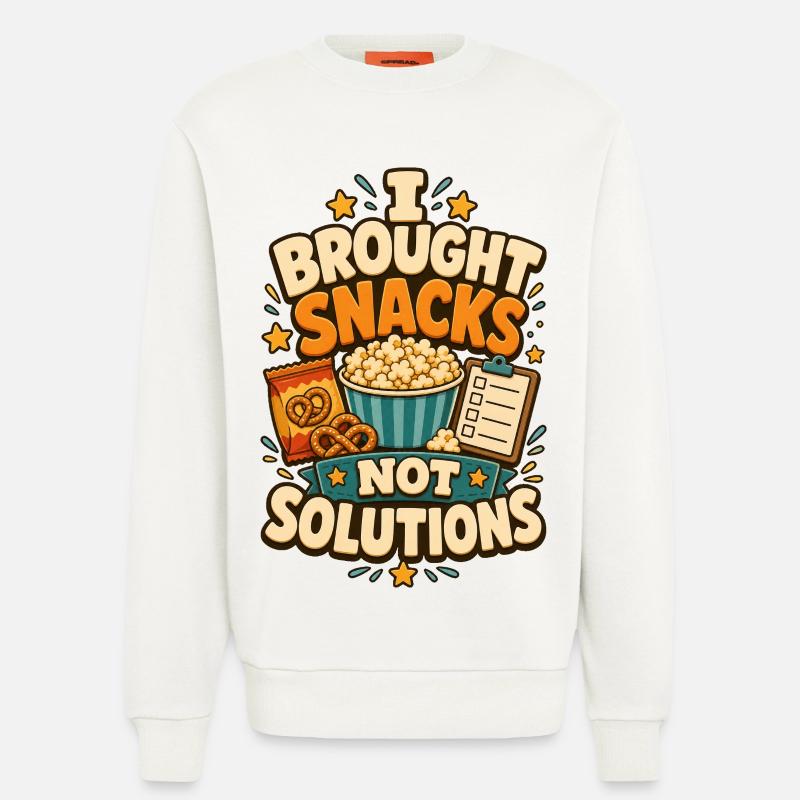I Brought Snacks Not Solutions - Sweatshirt - made by SPREAD  - OFF WHITE