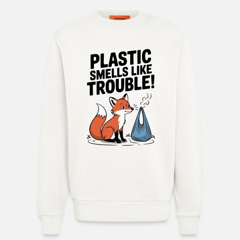 Plastic is a problem - Sweatshirt - made by SPREAD  - OFF WHITE