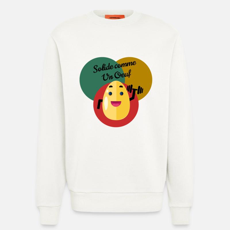 Solid as an egg - Sweatshirt - made by SPREAD  - OFF WHITE