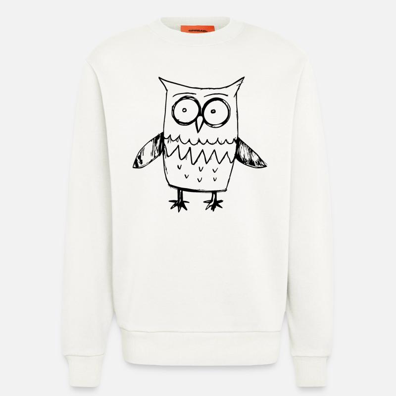 Eule Eulen Vogel - Sweatshirt - made by SPREAD  - OFF WHITE