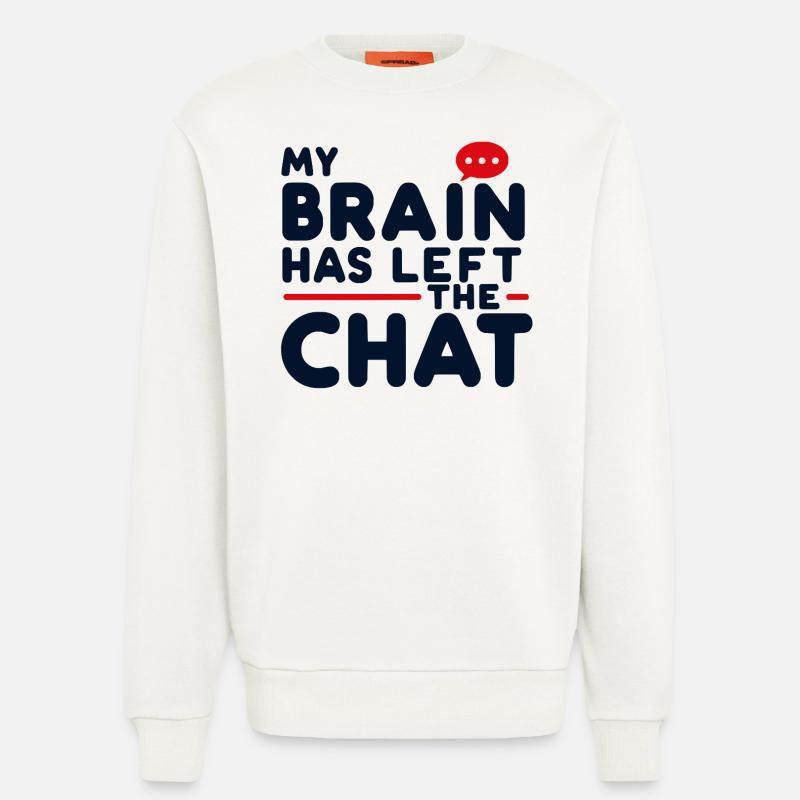 My brain has left - Sweatshirt - made by SPREAD  - OFF WHITE