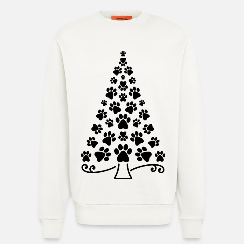 Weihnachtsbaum Pfote - Sweatshirt - made by SPREAD  - OFF WHITE