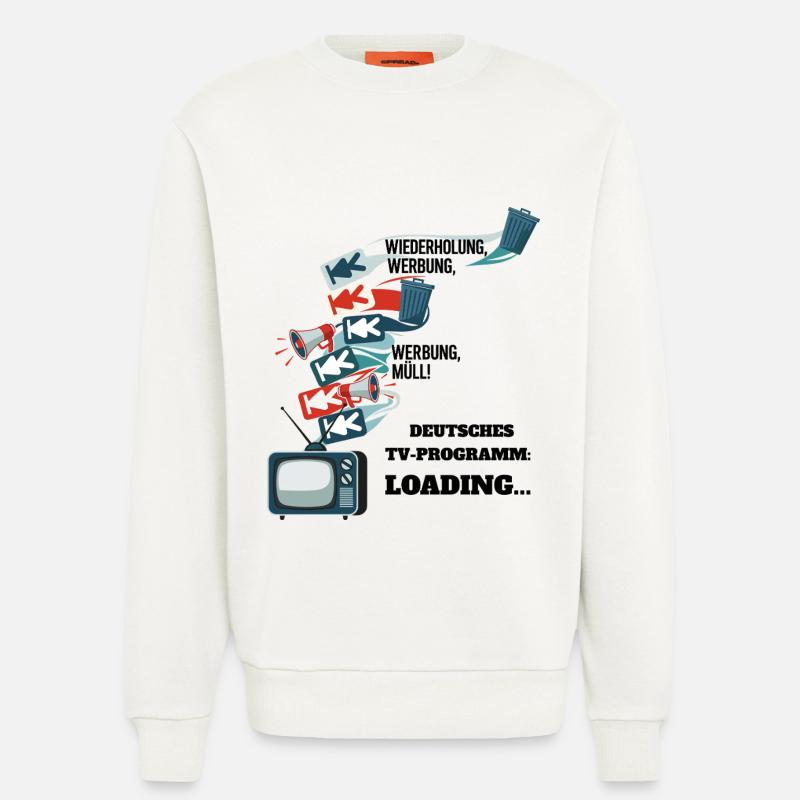 German TV Program: Loading... - Sweatshirt - made by SPREAD  - OFF WHITE