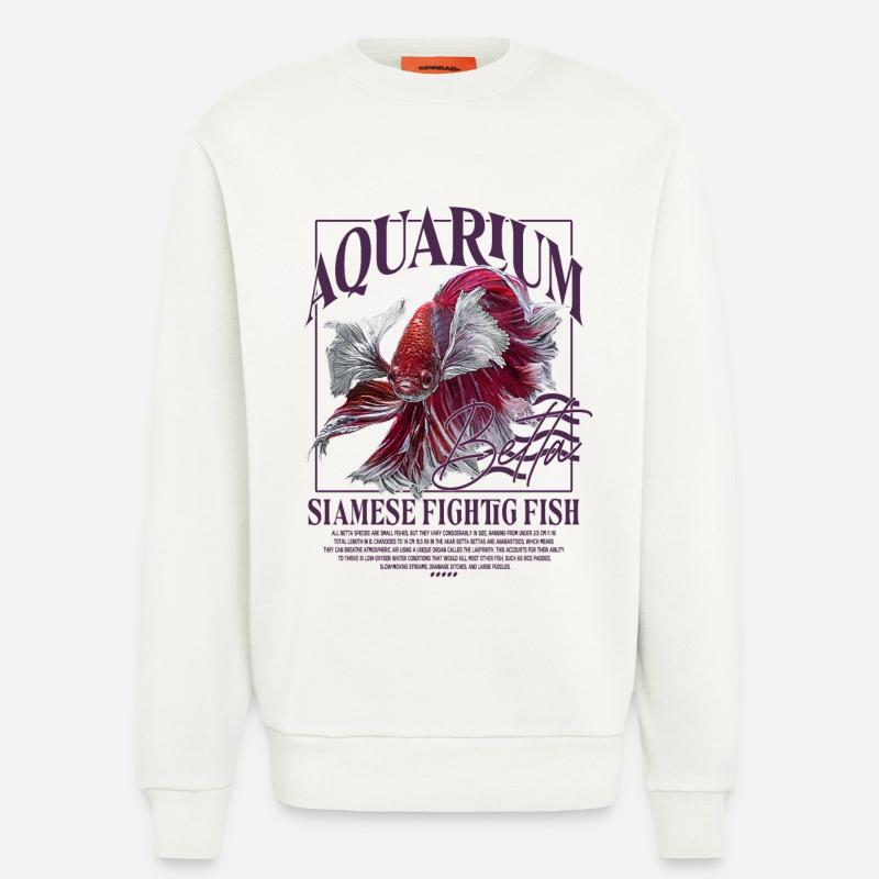 Betta Kampffisch - Sweatshirt - made by SPREAD  - OFF WHITE