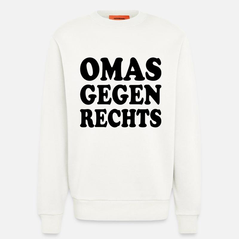 Omas gegen rechts - Sweatshirt - made by SPREAD  - OFF WHITE