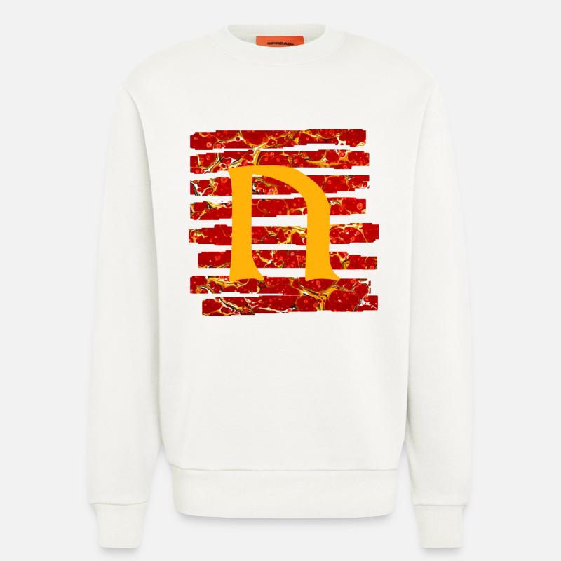 Bande E 232 N - Sweat bio décontracté fabriqué en UE - OFF WHITE