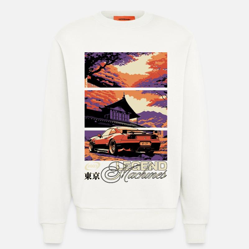 Legende des Triptychons Sunset Skyline - Sweatshirt - made by SPREAD  - OFF WHITE
