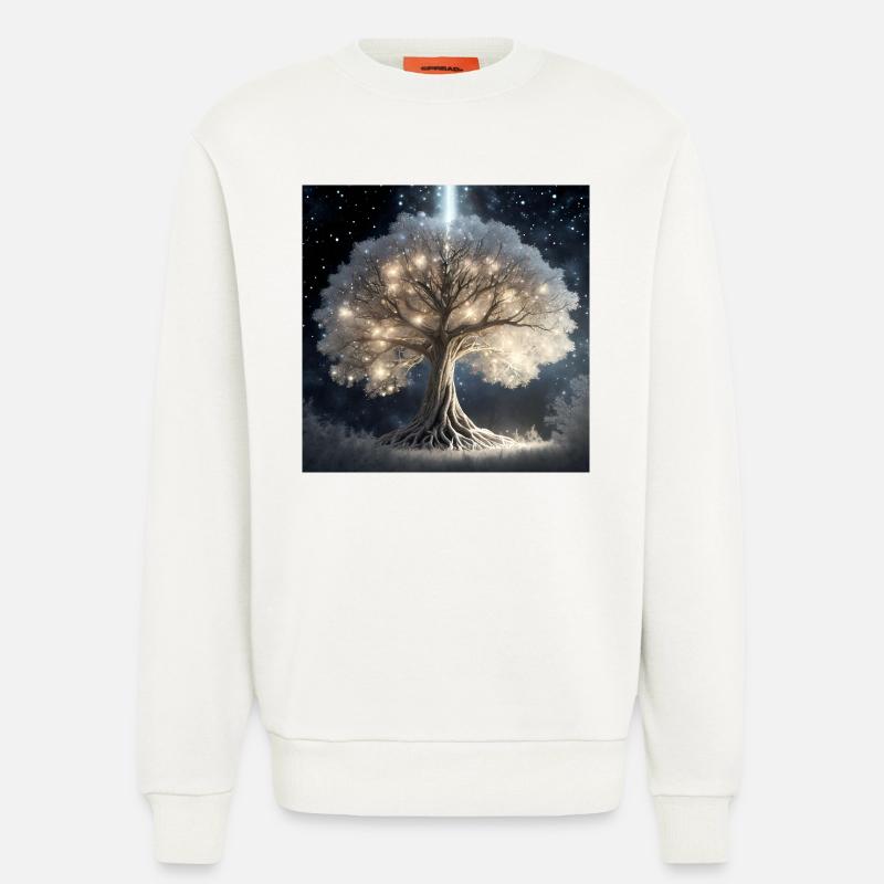 Leuchtender Baum der Träume - Sweatshirt - made by SPREAD  - OFF WHITE