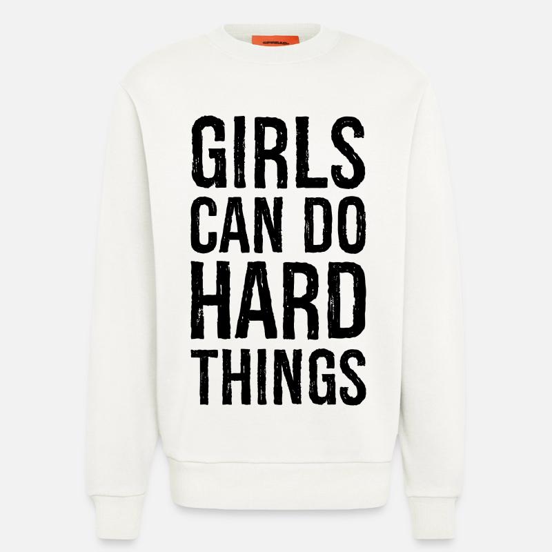 Mädchen können harte Dinge tun - Sweatshirt - made by SPREAD  - OFF WHITE