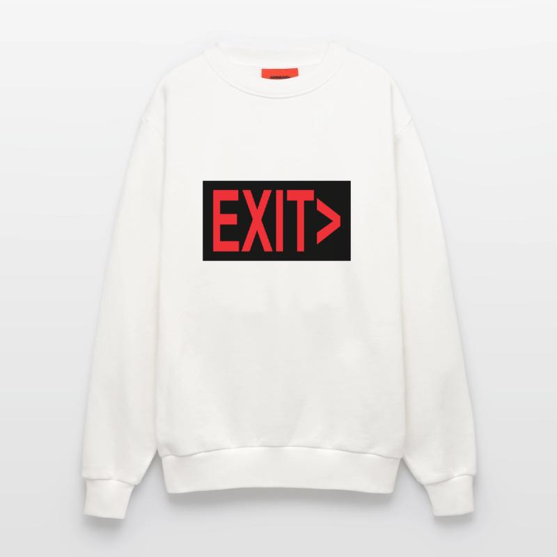 Exit / Exit / Emergency Exit Sweatshirt - made by SPREAD 