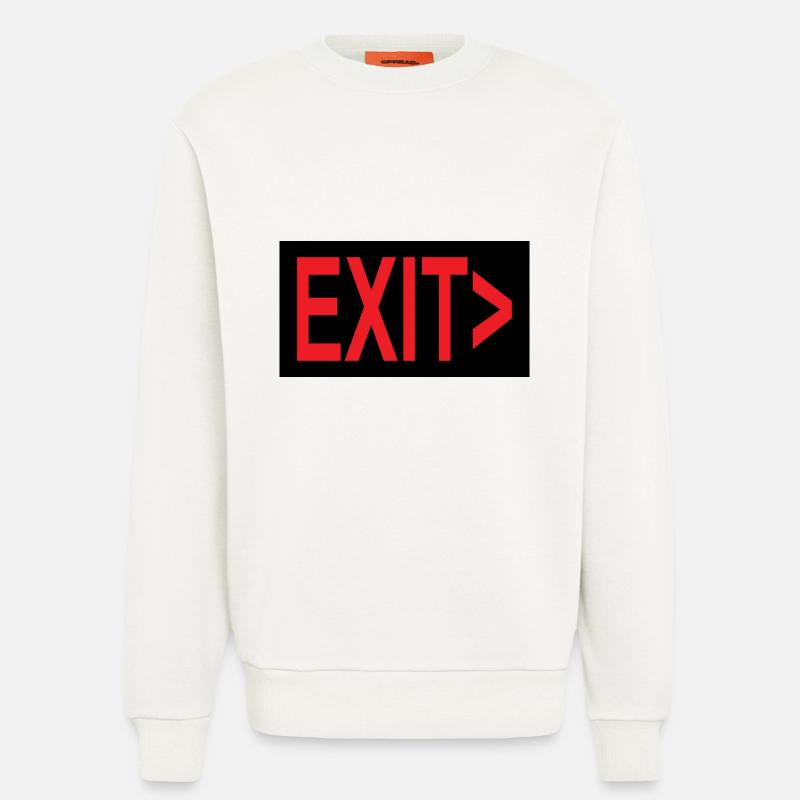 Exit / Exit / Emergency Exit - Sweatshirt - made by SPREAD  - OFF WHITE