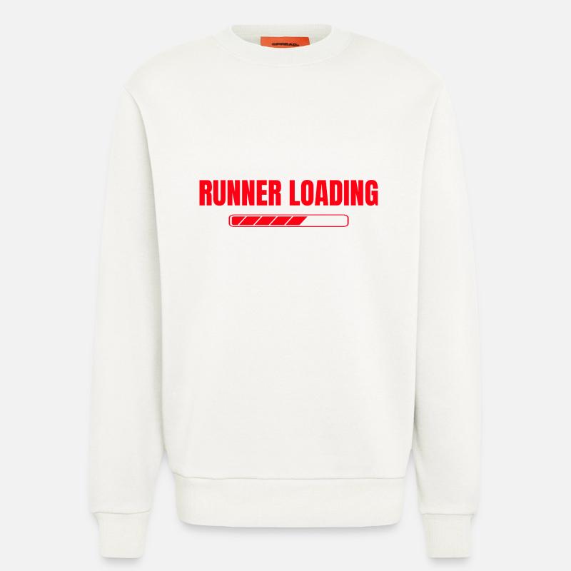 Running Loading Marathon Runner Gift - Sweatshirt - made by SPREAD  - OFF WHITE
