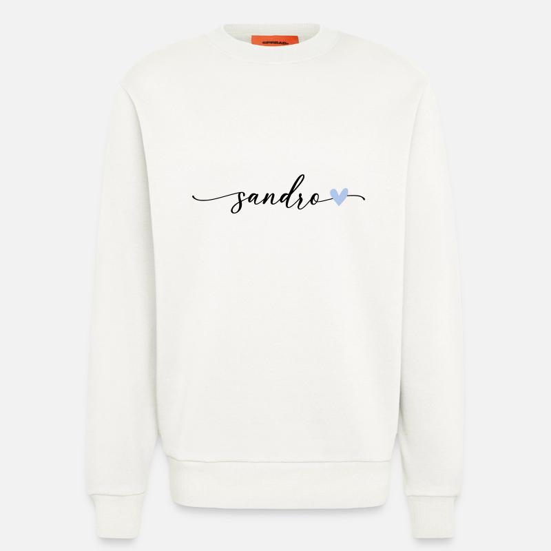 Sandro Name Calligraphy Font - Sweatshirt - made by SPREAD  - OFF WHITE