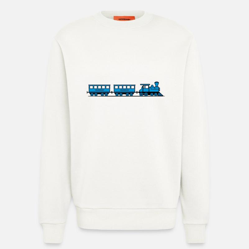 Zug Eisenbahn Dampflok Wagons - Sweatshirt - made by SPREAD - OFF WHITE