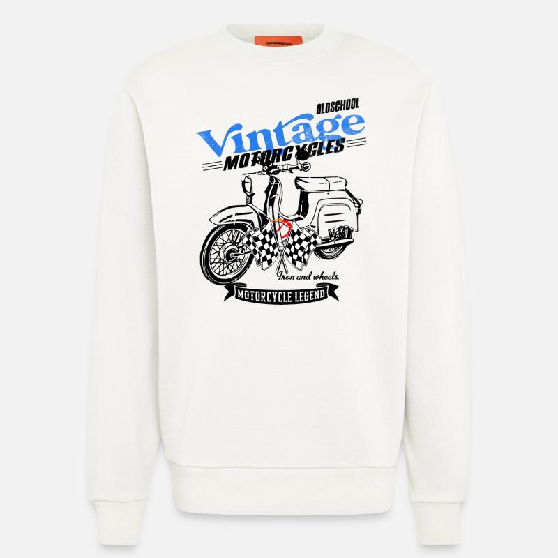 Simson Schwalbe RDA Cyclomoteur - Sweat bio décontracté fabriqué en UE - OFF WHITE