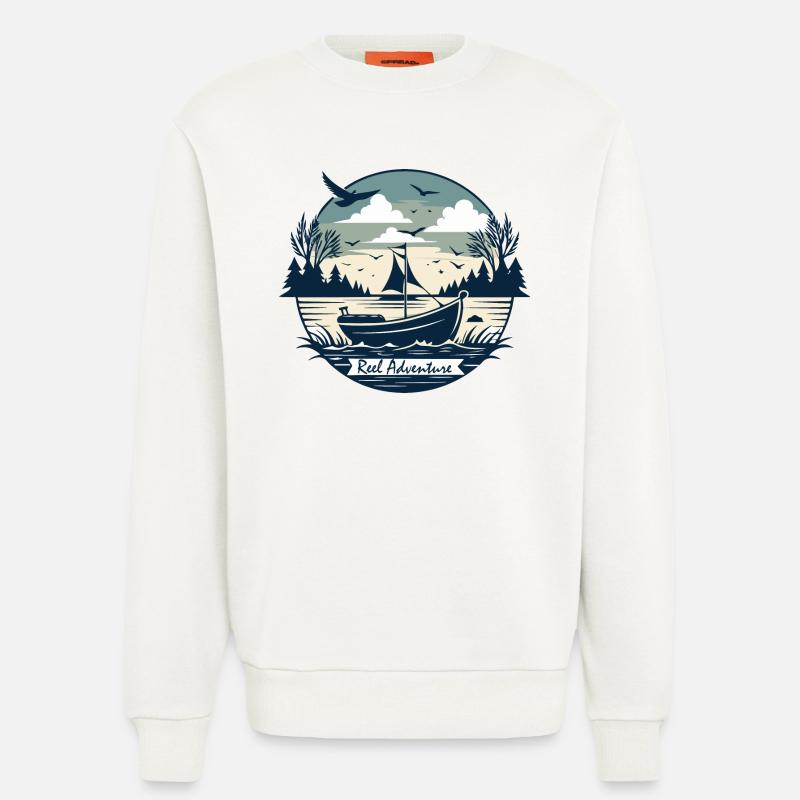 BOOTE, ROLLENABENTEUER - Sweatshirt - made by SPREAD  - OFF WHITE