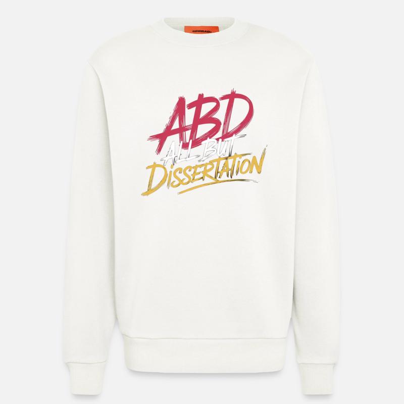 ABD All But Dissertation 8 - Sweatshirt - made by SPREAD - OFF WHITE