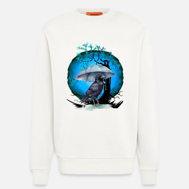 Baum Kirschblüte Vogel - Sweatshirt - made by SPREAD  - OFF WHITE