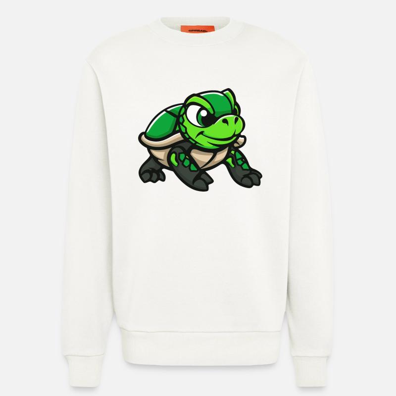 Turtle Comic - Sweatshirt - made by SPREAD  - OFF WHITE
