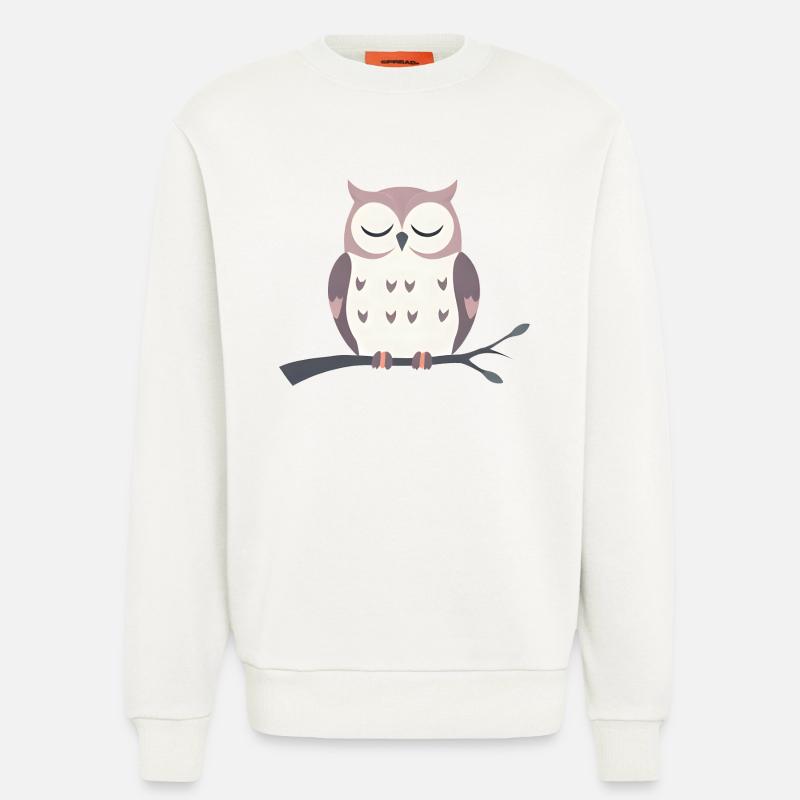 Schläfrige Eule - Sweatshirt - made by SPREAD  - OFF WHITE