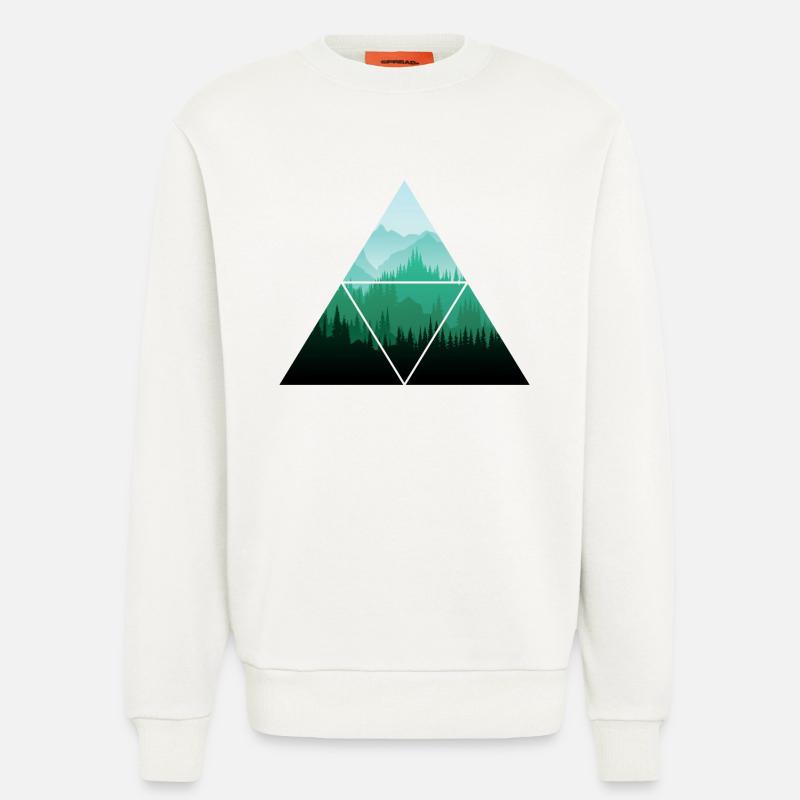 Forest Triangle Tree - Sweatshirt - made by SPREAD  - OFF WHITE