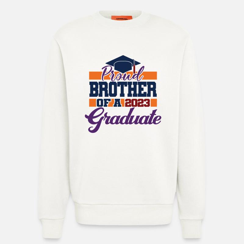 Stolzer Bruder eines Abschlussgeschenks 2023 - Sweatshirt - made by SPREAD  - OFF WHITE
