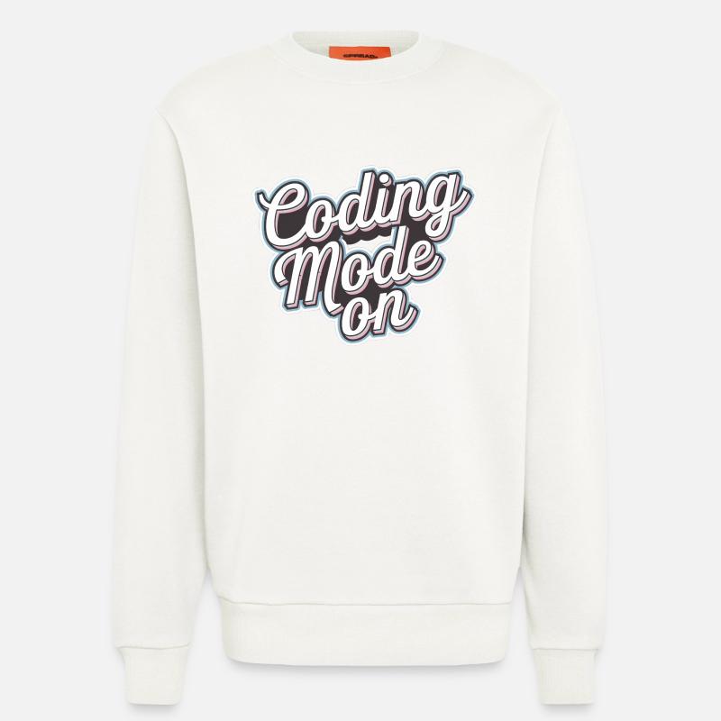 Coding Mode On 16 - Sweatshirt - made by SPREAD  - OFF WHITE