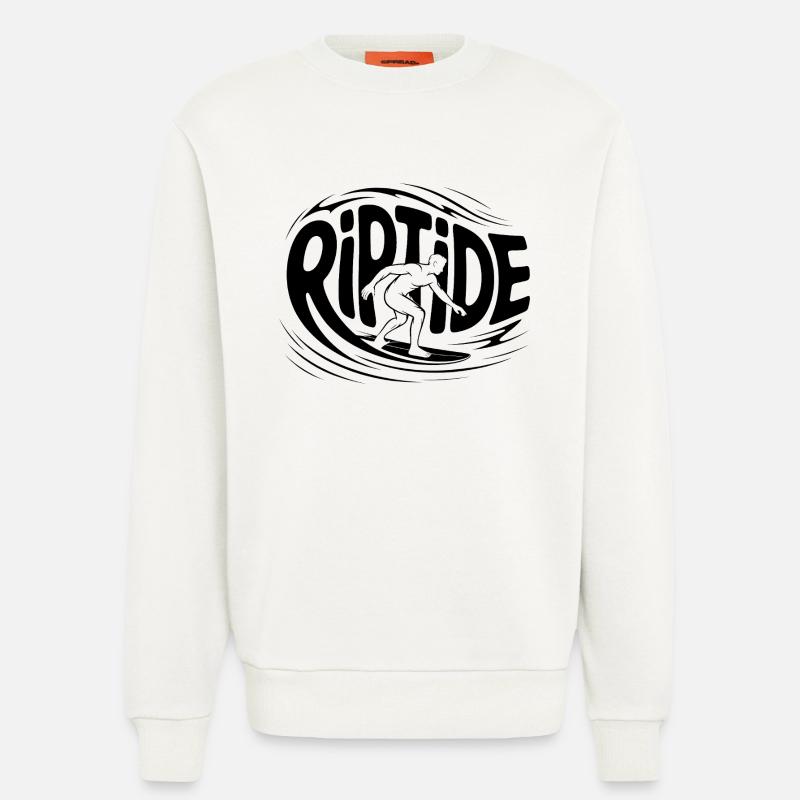 Riptide - Cooles Surfer-Logo - Sweatshirt - made by SPREAD  - OFF WHITE