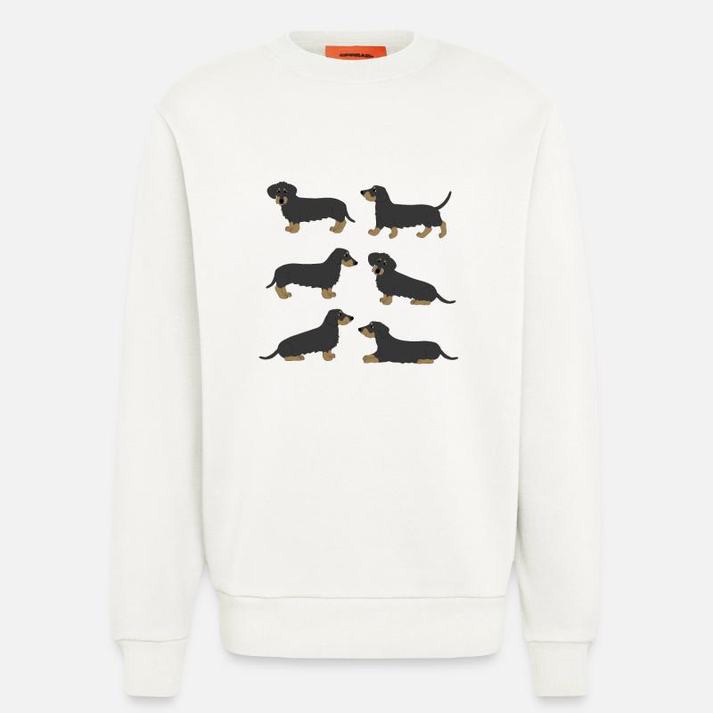 Cheveux brut sélection teckel - Sweat bio décontracté fabriqué en UE - OFF WHITE