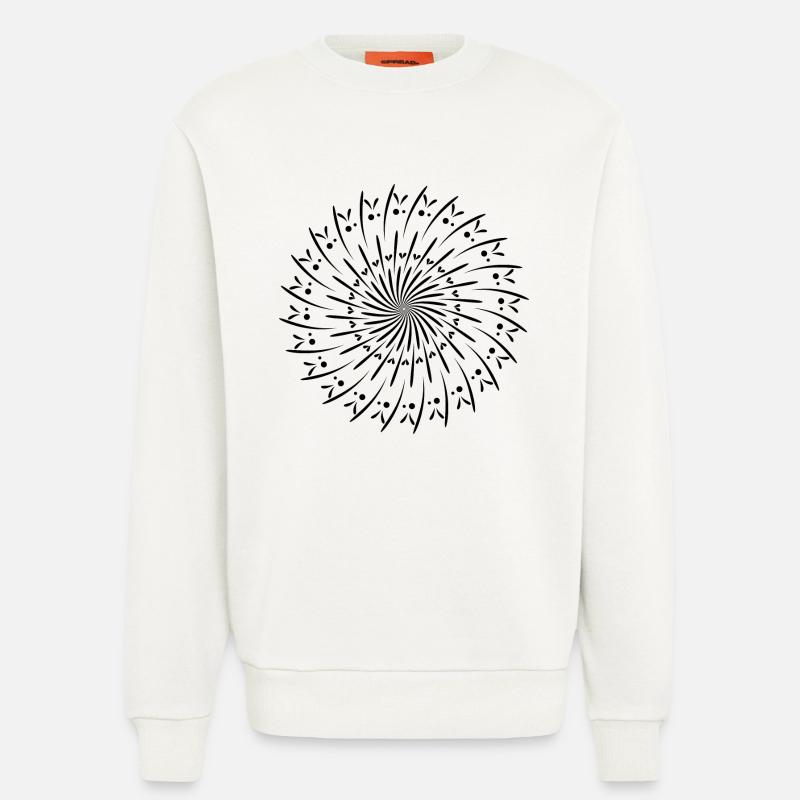 Drehende Kreis Muster Kreis Geschenkidee - Sweatshirt - made by SPREAD  - OFF WHITE
